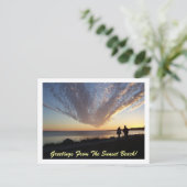 Salutations De Sunset Beach ! Carte postale (Debout devant)