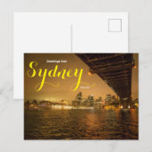 Salutations de Sydney Australie Carte postale de c (Devant / Derrière)