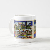 Salutations de tasse vintage de carte postale de (Devant gauche)