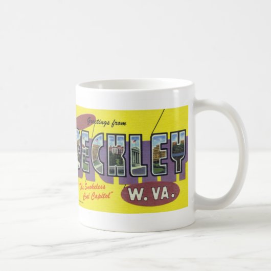 Salutations de tasse vintage de carte postale de (Droite)