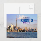 Salutations de Toronto Canada Carte postale paysag (Devant / Derrière)