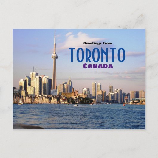 Salutations de Toronto Canada Carte postale paysag (Devant)