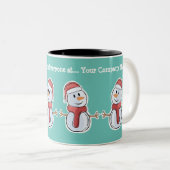 Salutations de vacances Customisé compagnie Mug (Devant droit)