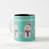 Salutations de vacances Customisé compagnie Mug (Devant gauche)