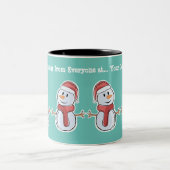 Salutations de vacances Customisé compagnie Mug (Centre)