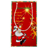 Salutations de vacances - Père Noël Petit sac cade (Devant)