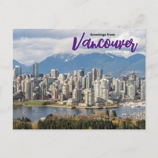 Salutations de Vancouver Canada Carte postale (Devant)