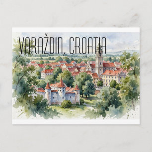 Salutations de Varaždin, Croatie Carte postale de