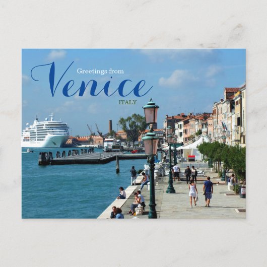 Salutations de Venice Italie Cruise Carte Postale (Devant)