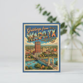 Salutations de Waco Texas Carte Postale de Style V (Debout devant)