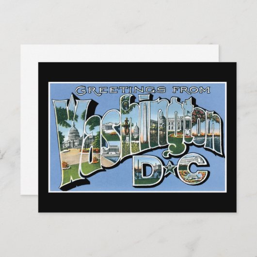 Salutations de Washington D.C. ! Carte postale vin (Devant / Derrière)