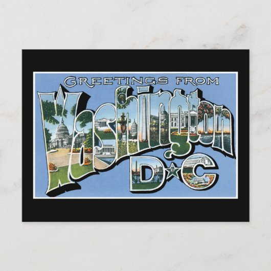 Salutations de Washington D.C. ! Carte postale vin (Devant)