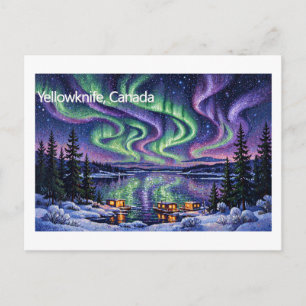 Salutations de Yellowknife, carte postale de voyag
