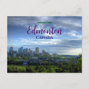 Salutations d'Edmonton Canada Carte postale panora
