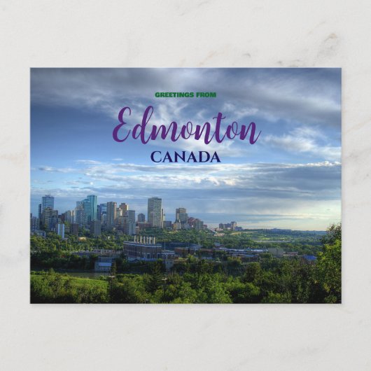 Salutations d'Edmonton Canada Carte postale panora (Devant)
