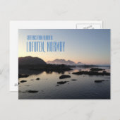 Salutations des îles Lofoten, Norvège carte photo (Devant / Derrière)