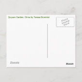 Salutations des Jardins de Suzhou, Carte postale (Dos)