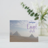 Salutations des pyramides d'Égypte Carte postale d (Debout devant)