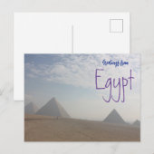 Salutations des pyramides d'Égypte Carte postale d (Devant / Derrière)