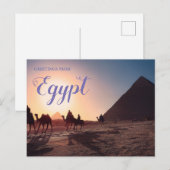Salutations des pyramides d'Égypte Carte postale d (Devant / Derrière)