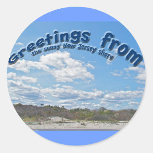 Salutations Des Stickers Sunny New Jersey Shore