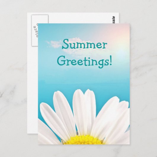 Salutations d'été ! Carte postale (Devant / Derrière)