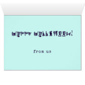 Salutations d'Halloween de Newtown, Powys, Pays de (Intérieur Horizontal (Bas))