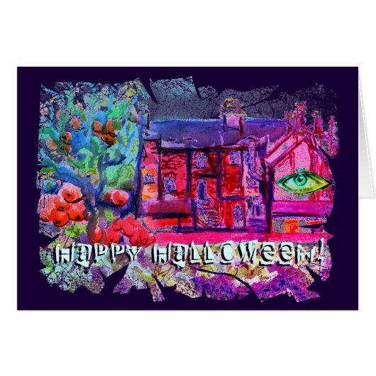 Salutations d'Halloween de Newtown, Powys, Pays de (Devant horizontal)