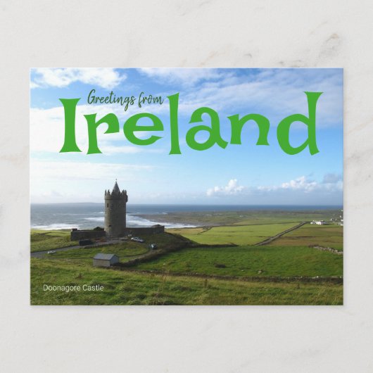 Salutations d'Irlande Carte postale du château de (Devant)