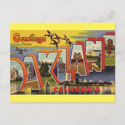 Salutations d'Oakland Californie Carte postale (Devant)