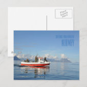 Salutations du beau carte photo de Lofoten Norvège (Devant / Derrière)