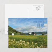 Salutations du carte photo d'été norvégien (Devant / Derrière)