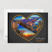 Salutations du Grand Canyon, Arizona ♥ Carte posta (Devant / Derrière)