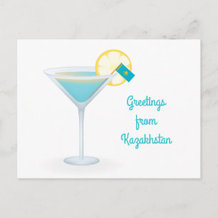 Salutations Du Kazakhstan Cocktail Carte de Vacanc