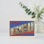 Salutations du Michigan - Carte postale grand form (Debout devant)