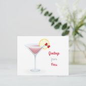 Salutations Du Pérou Cocktail Carte Postale Holida (Debout devant)
