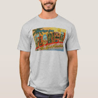 Salutations du T-shirt des hommes de carte postale