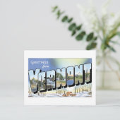 Salutations du Vermont ! Carte postale vintage (Debout devant)