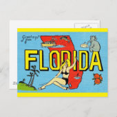  Salutations du Vintage voyage de Floride - Carte  (Devant / Derrière)