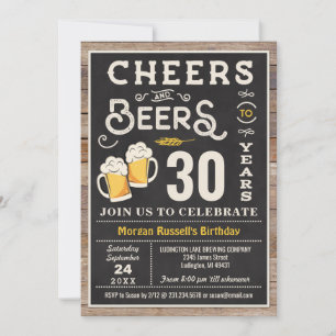 Salutations et bières 30e anniversaire Invitation