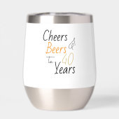 Salutations et bières 40e anniversaire minimal Fêt (Arrière)