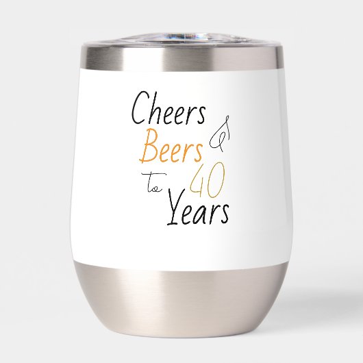 Salutations et bières 40e anniversaire minimal Fêt (Avant)