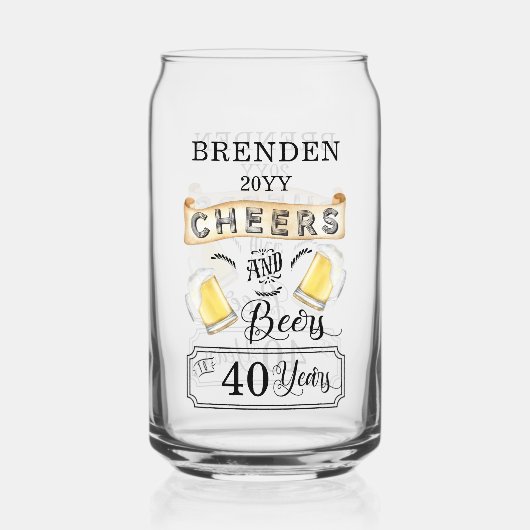 Salutations et bières à 40 ans Anniversaire (Verso)