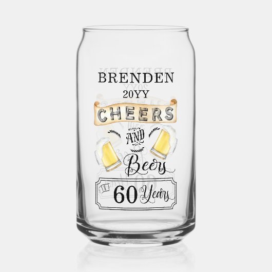 Salutations et bières à 60 ans Anniversaire (Recto)