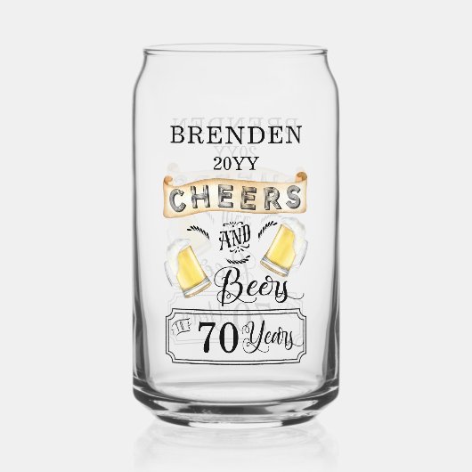 Salutations et bières à 70 ans Anniversaire (Recto)