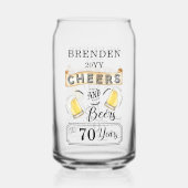 Salutations et bières à 70 ans Anniversaire (Verso)