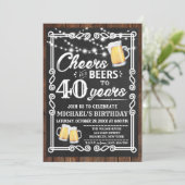 Salutations et bières Invitation d'anniversaire |  (Debout devant)