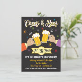 Salutations et bières Invitation de fête d'anniver (Debout devant)