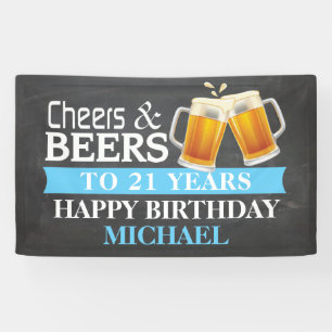 Salutations et bières Joyeuses bannière 21e anni