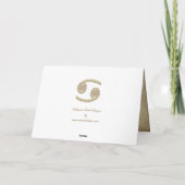 Salutations et cartes pour notes de Cancer de (Dos)